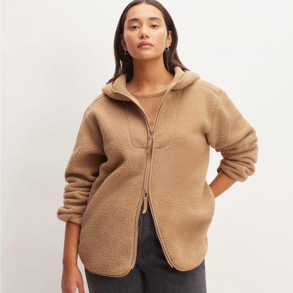 Everlane The ReNew Fleece Full-Zip Hoodie size xxs